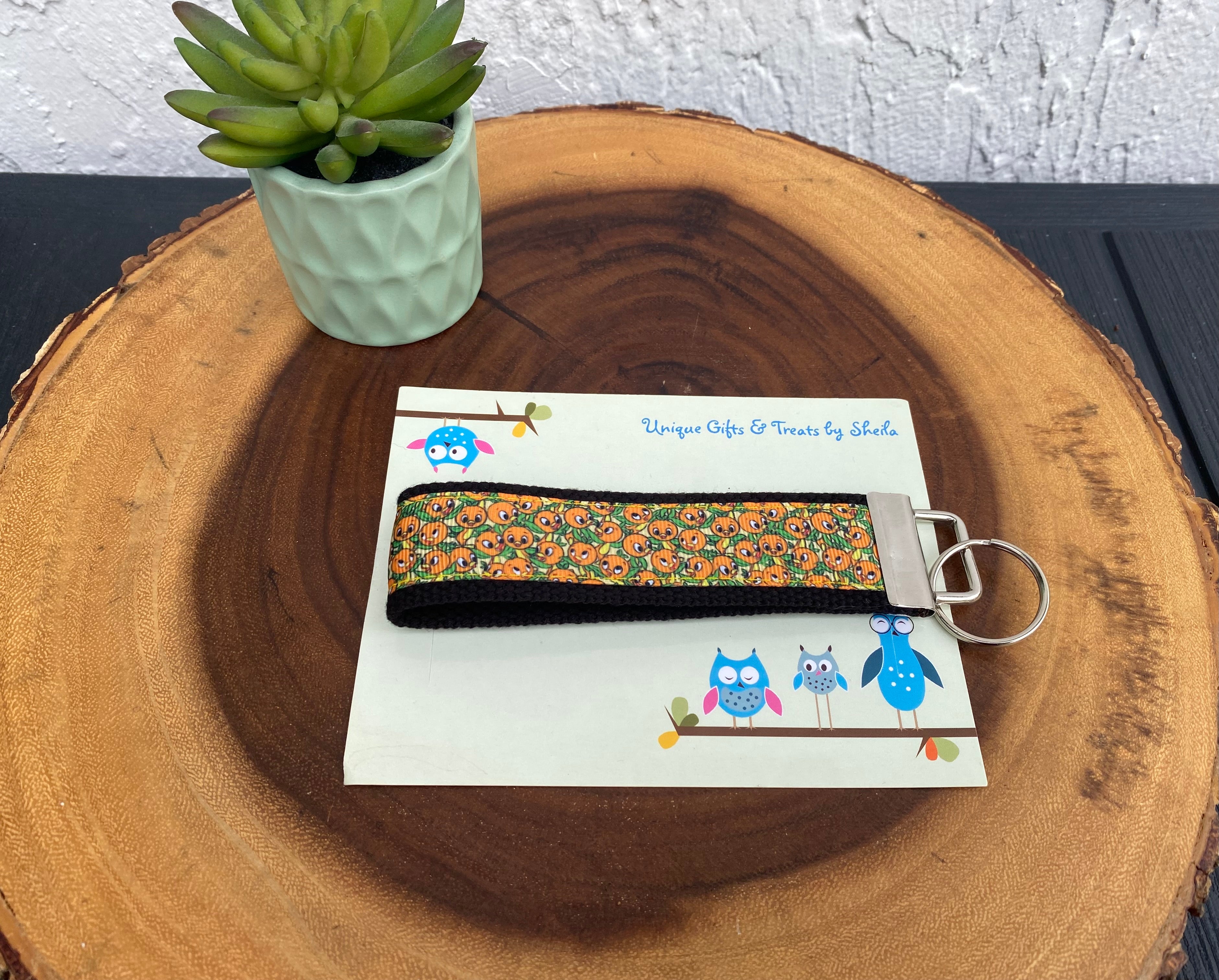 Orange Bird Keychain; Keyfob