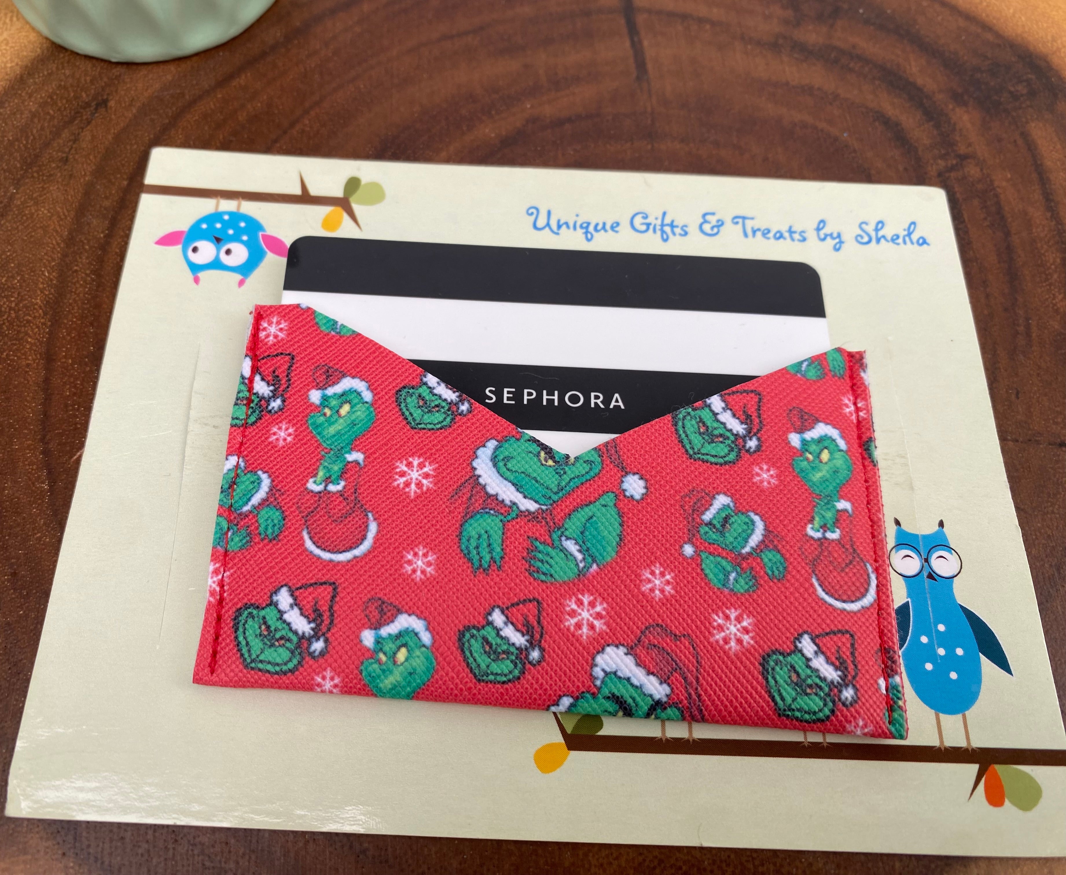 Green Christmas Monster Gift Card Holder