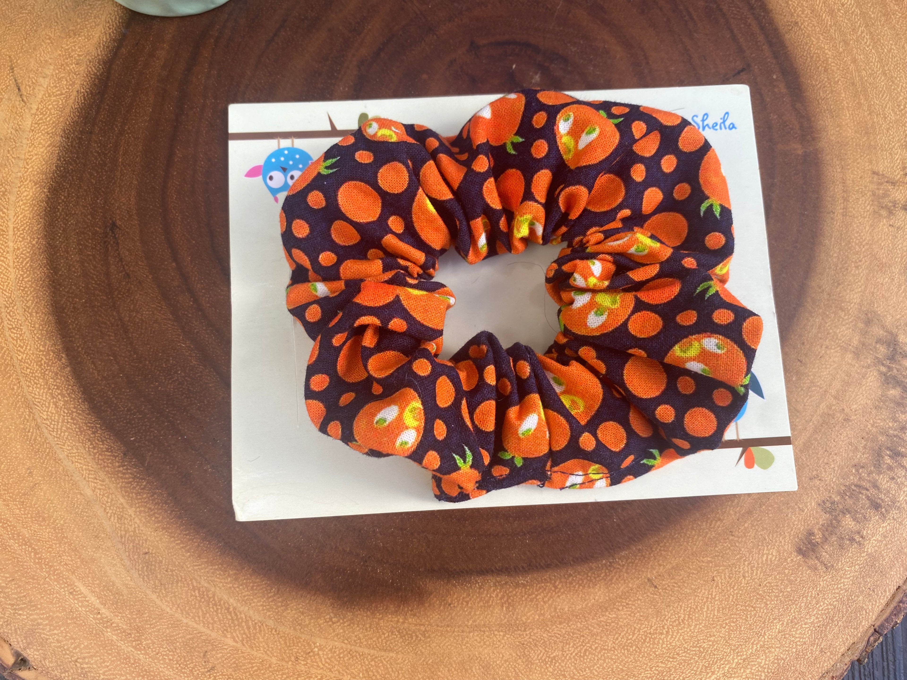 Orange Bird Scrunchie