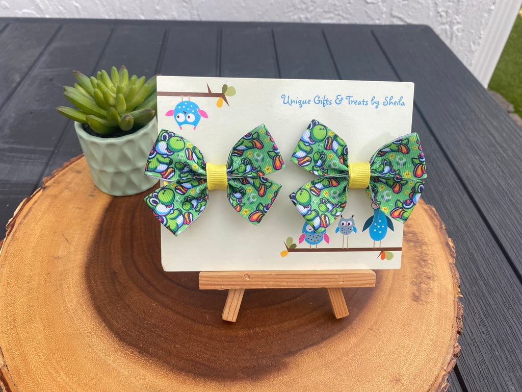 Video Game Dinosaur Hairbows