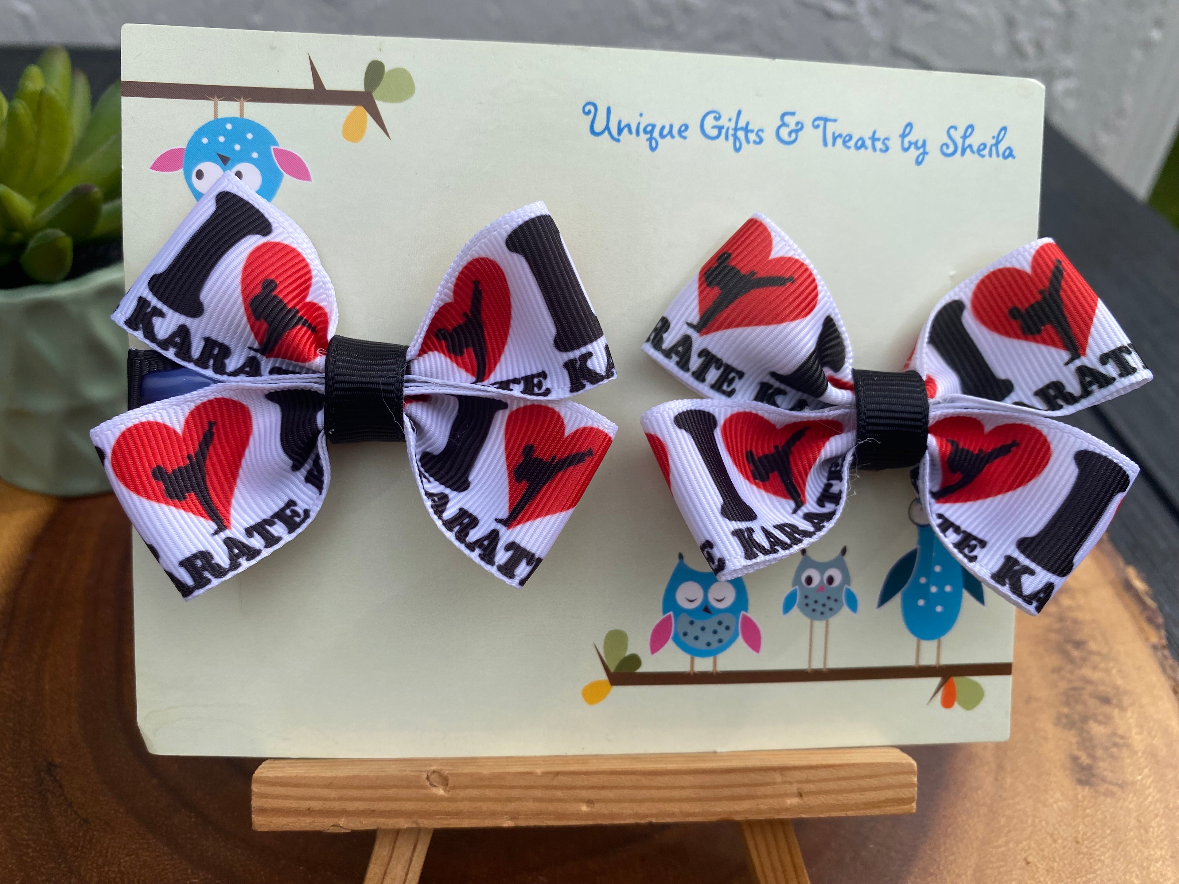 I Love Karate Hairbows