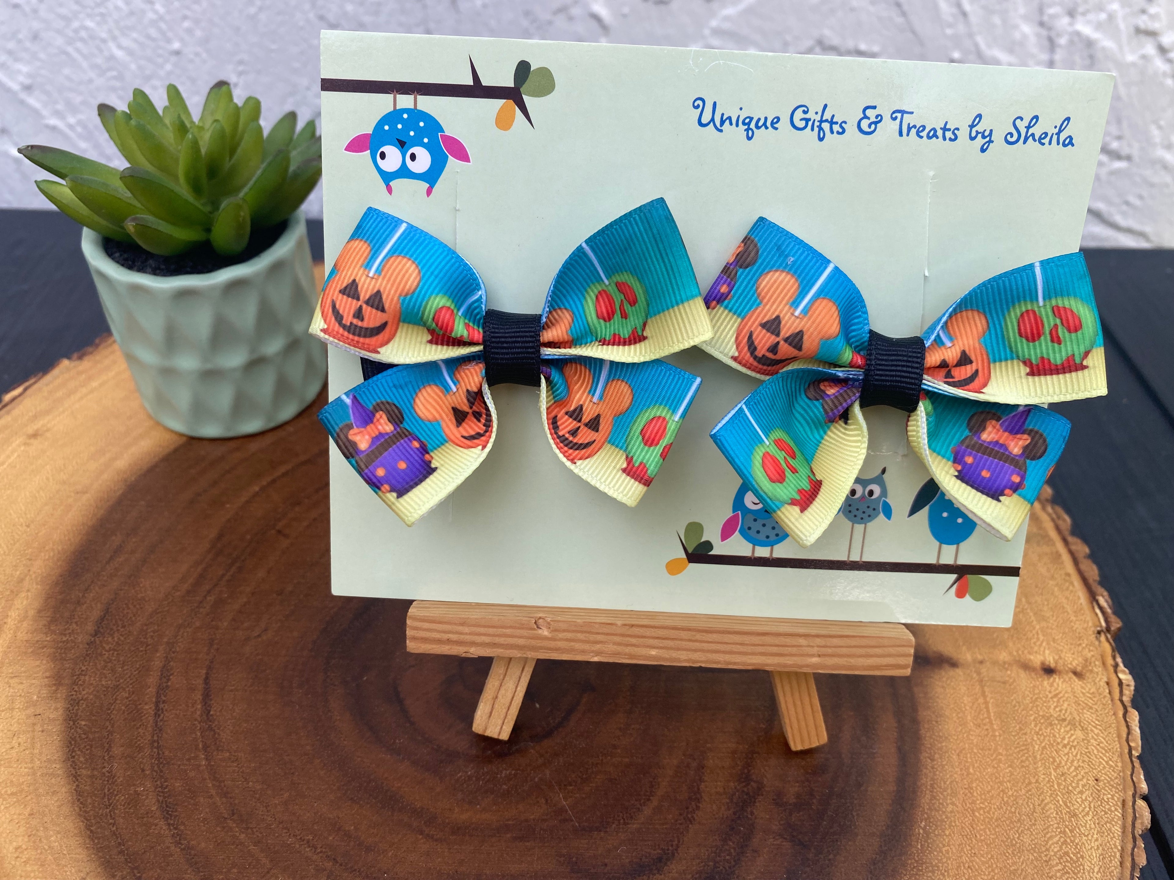Disney Halloween Candy Apples Hairbows