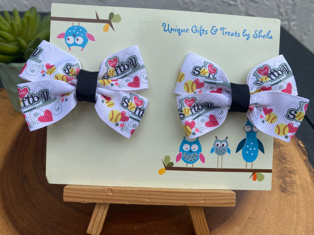 Softball Hairbows