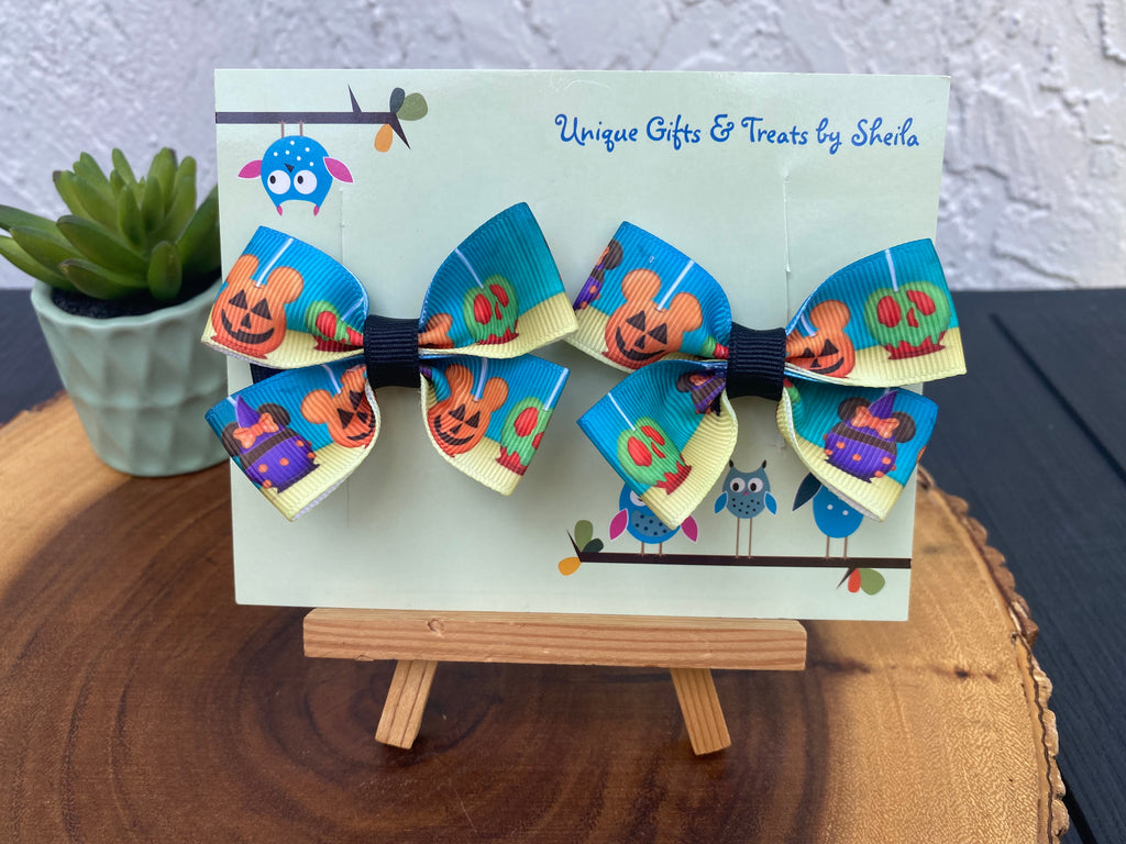 Disney Halloween Candy Apples Hairbows