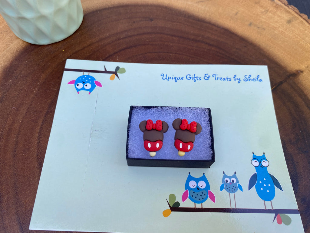 Minnie Mouse Ice Cream Pop Earrings