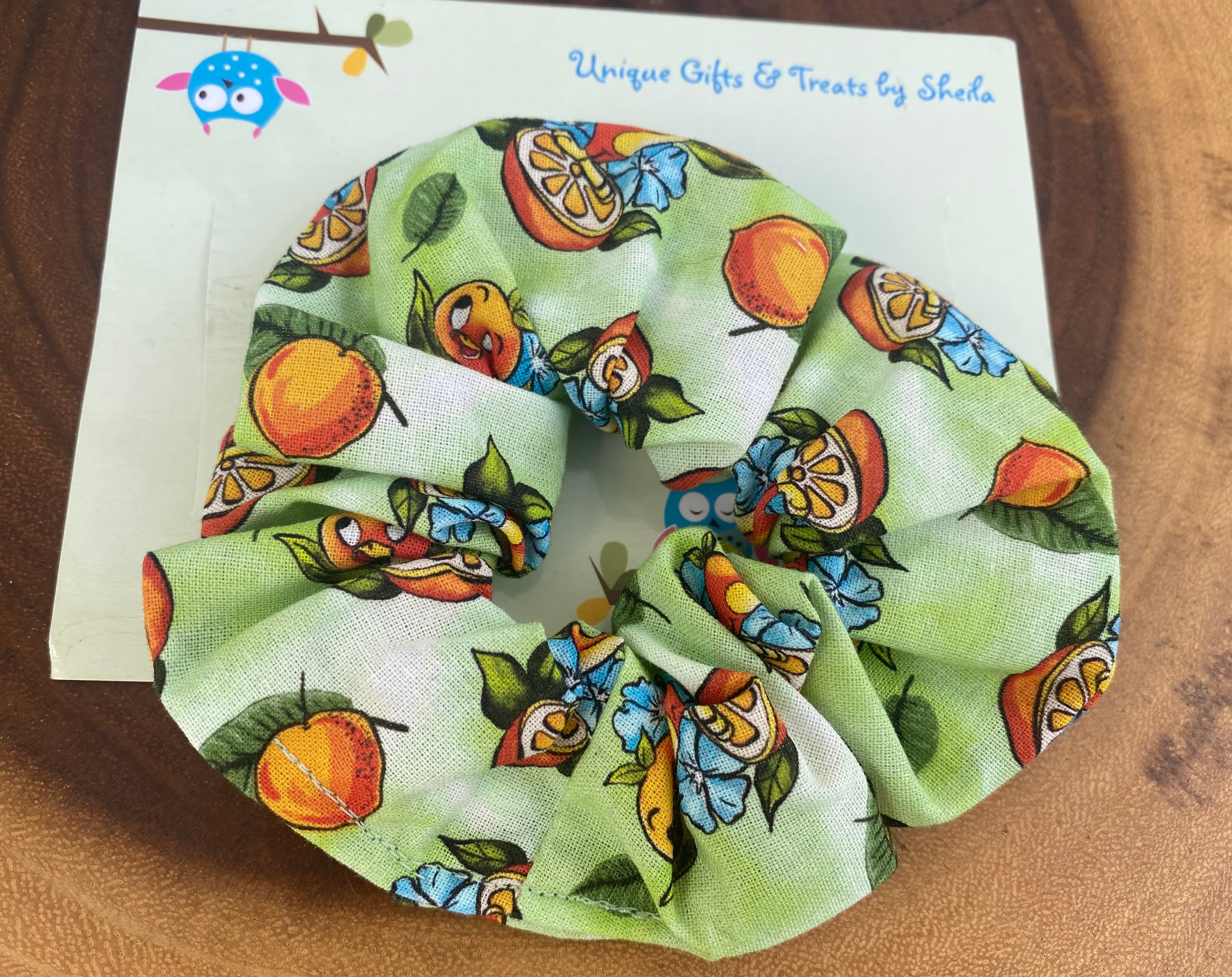 Orange Bird Scrunchie