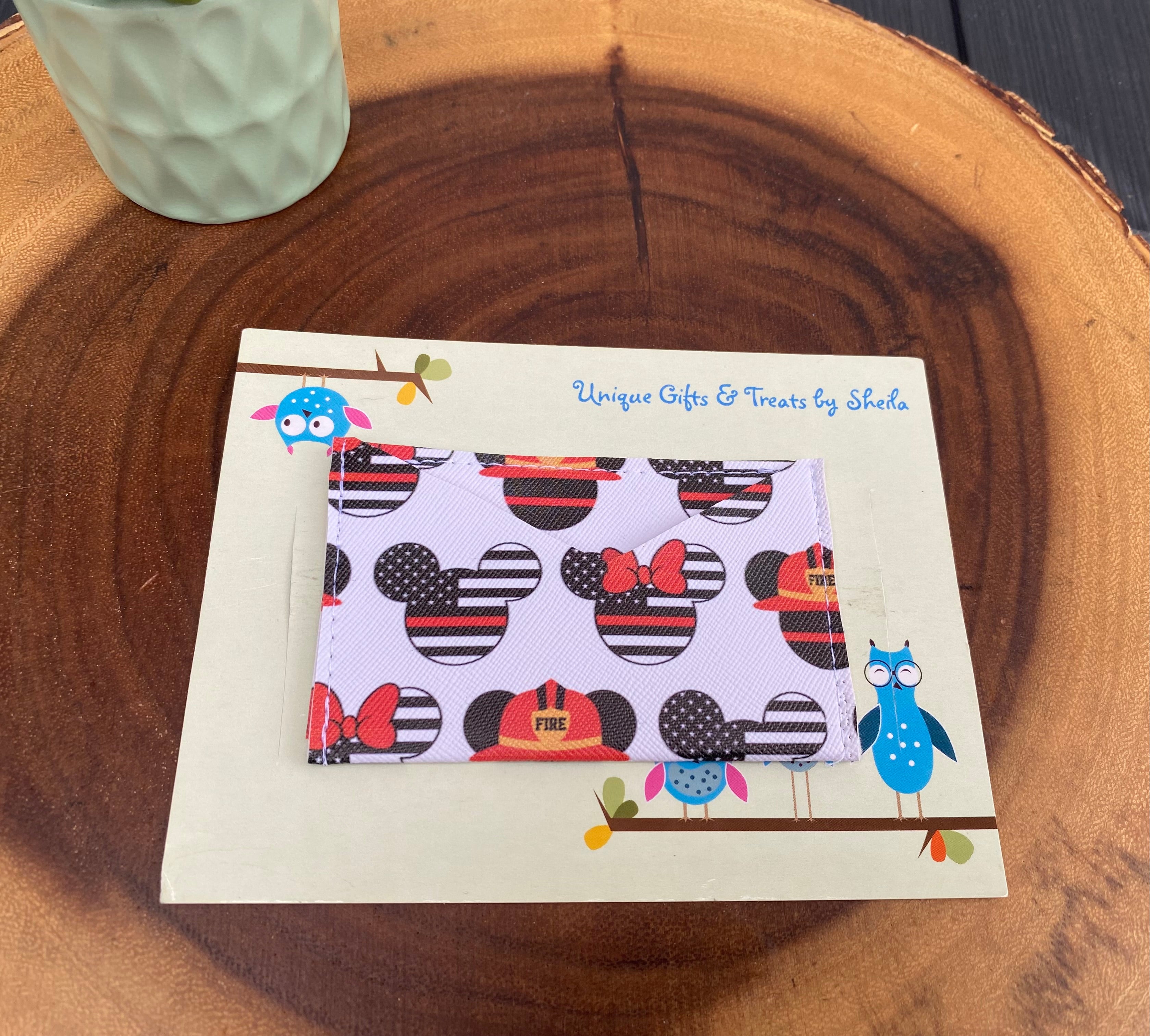 Firefighter Mickey Gift Card Holder
