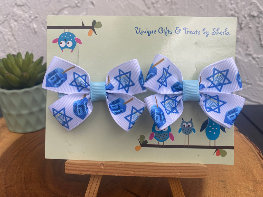Hanukkah Hairbows; Chanukah Hairbows