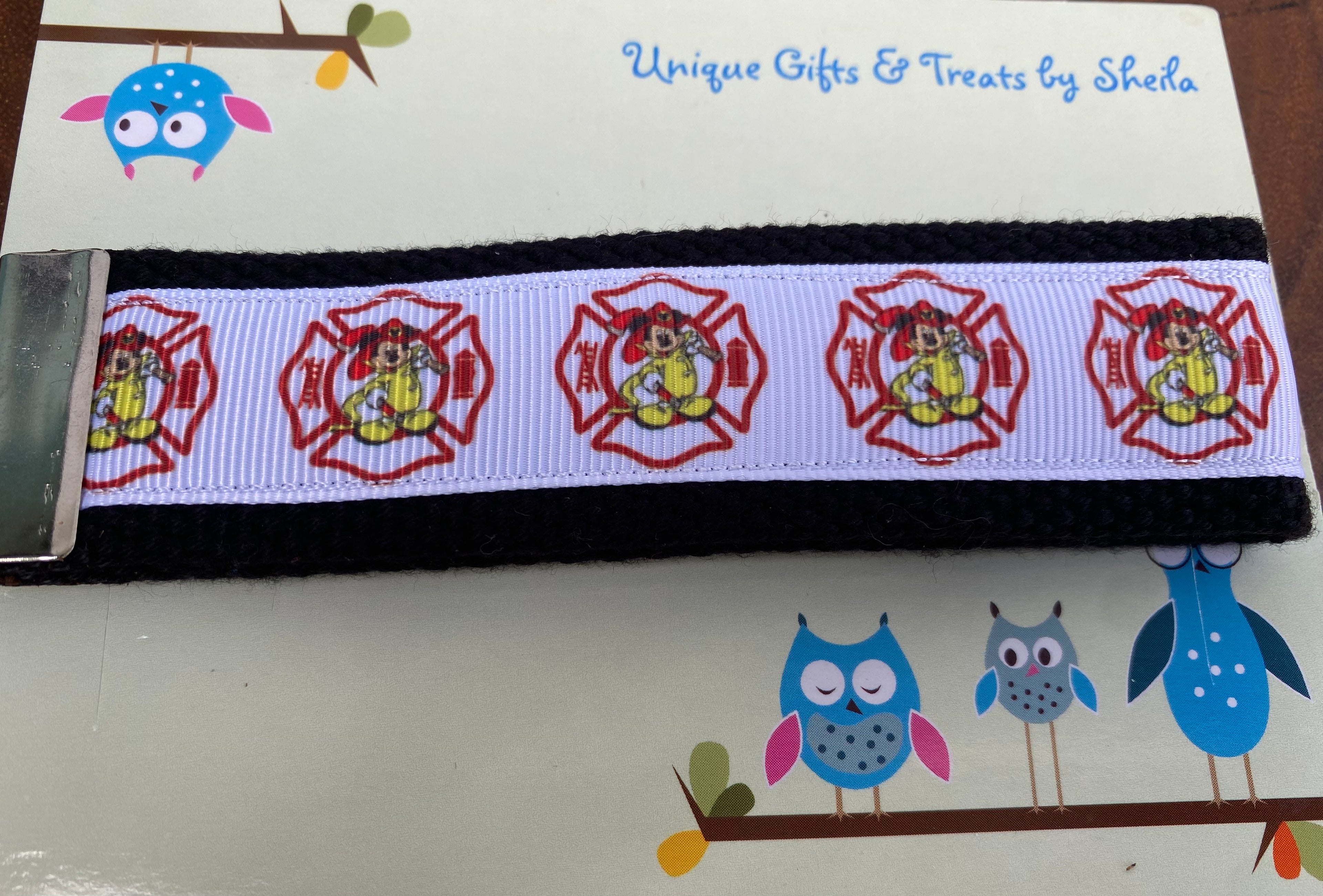 Mickey Firefighter Keychain; Keyfob