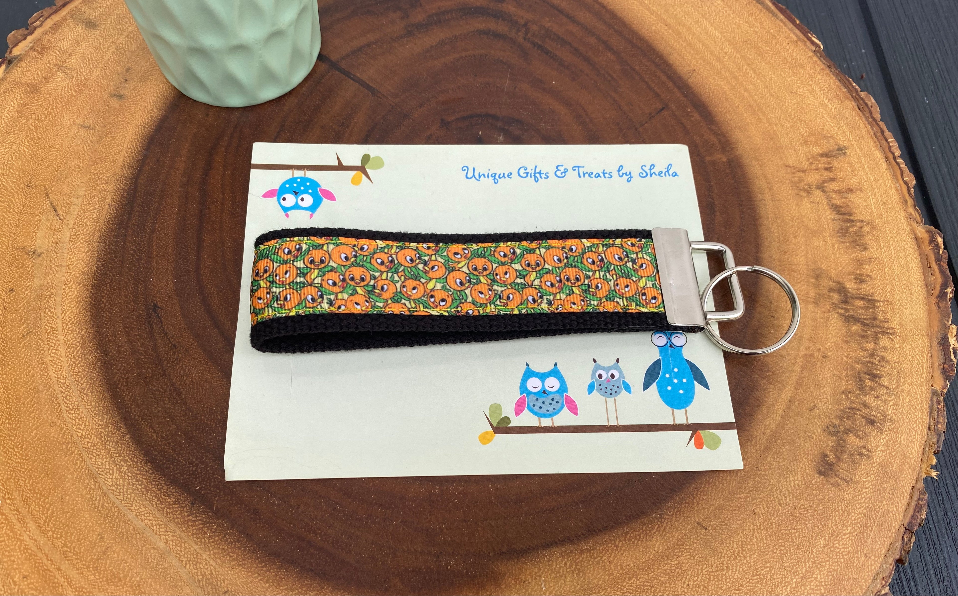 Orange Bird Keychain; Keyfob