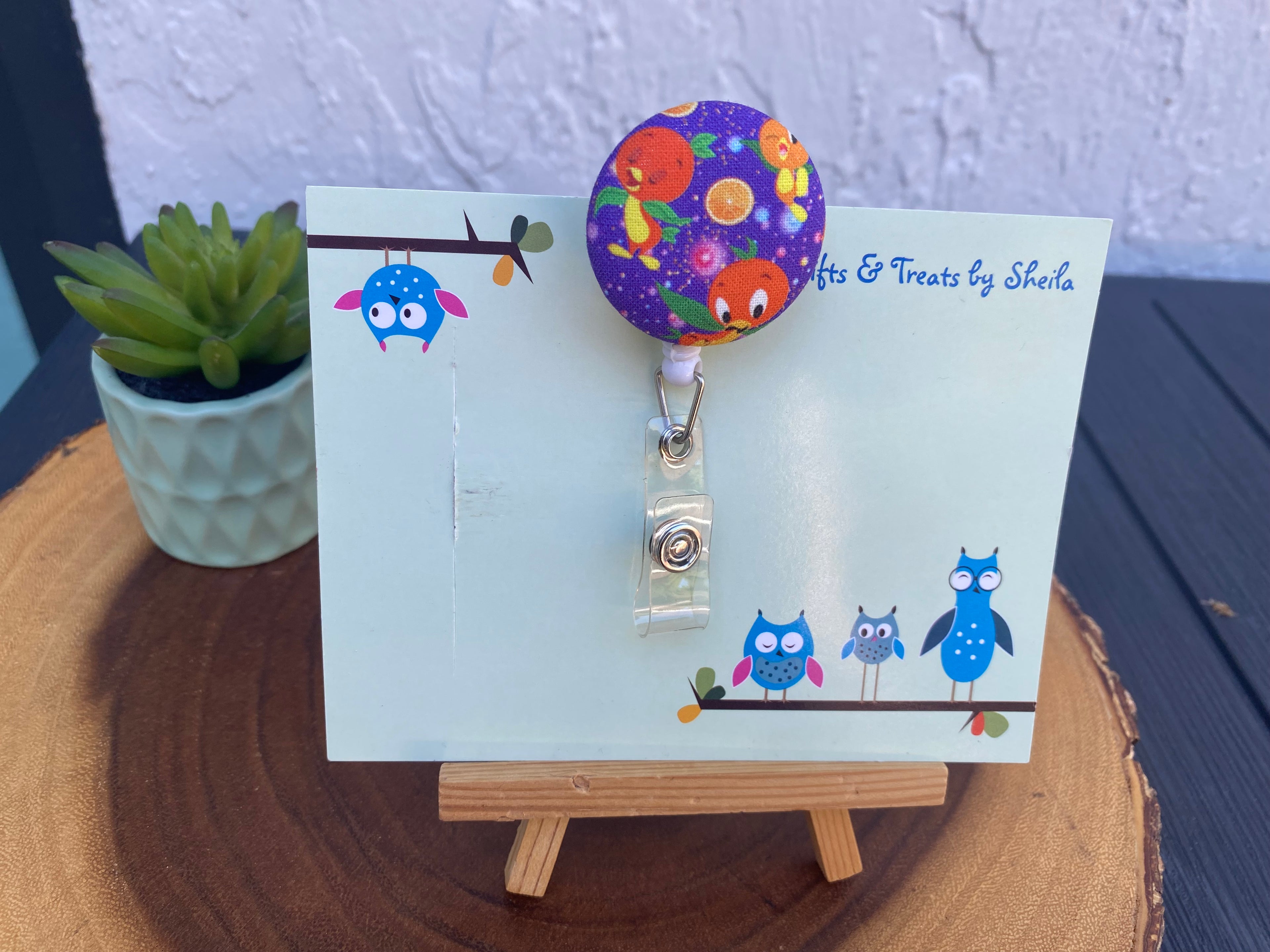 Orange Bird Badge Reel