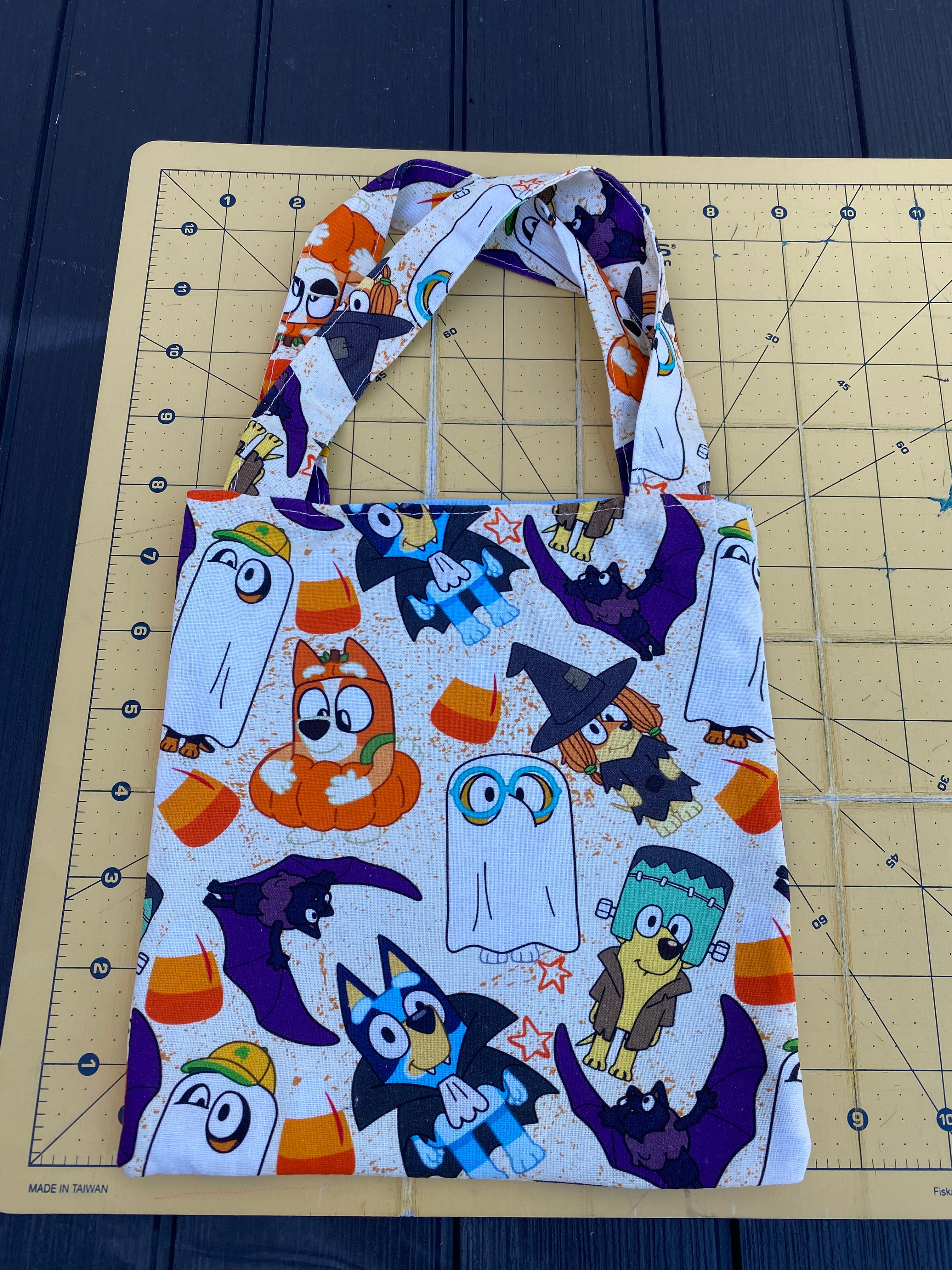 Blue Heeler Halloween Trick or Treat Bag; Gift Bag; Tote