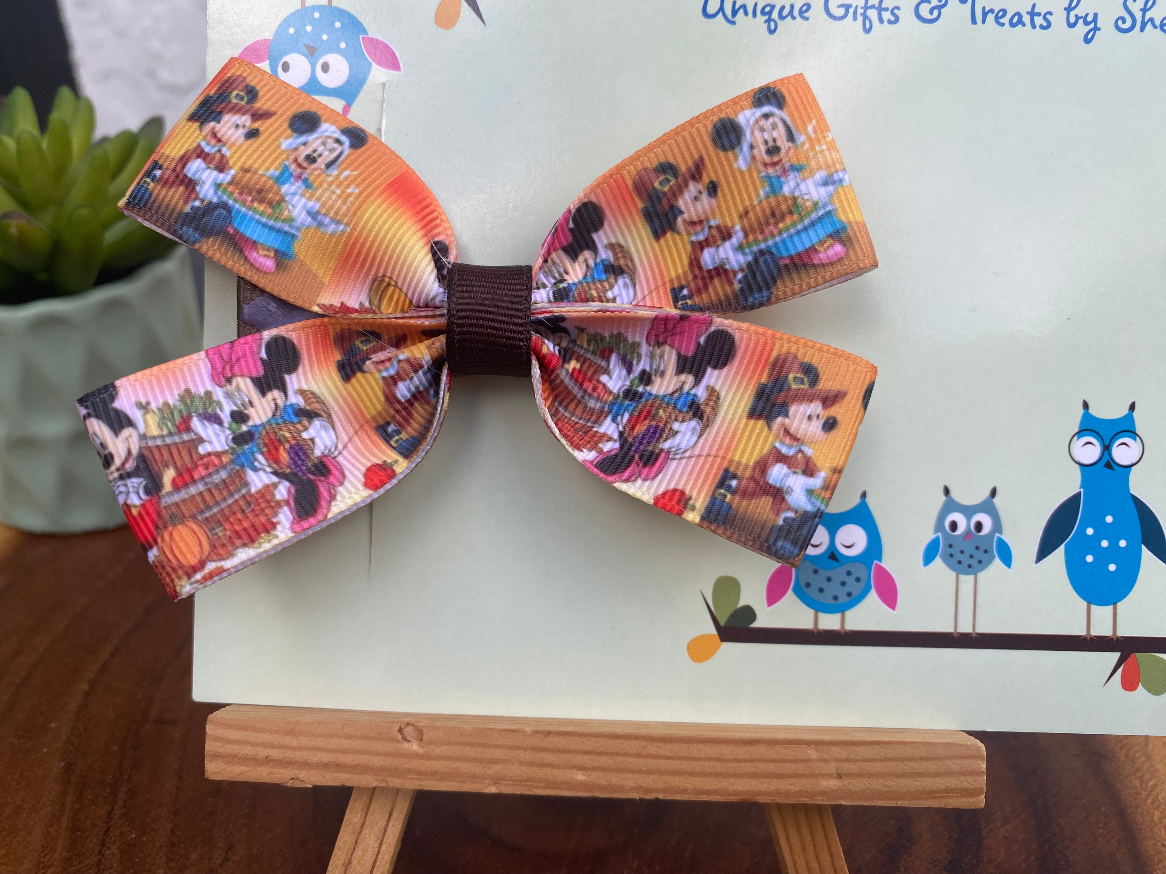 Mickey and Minnie Thanksgiving Hairbow