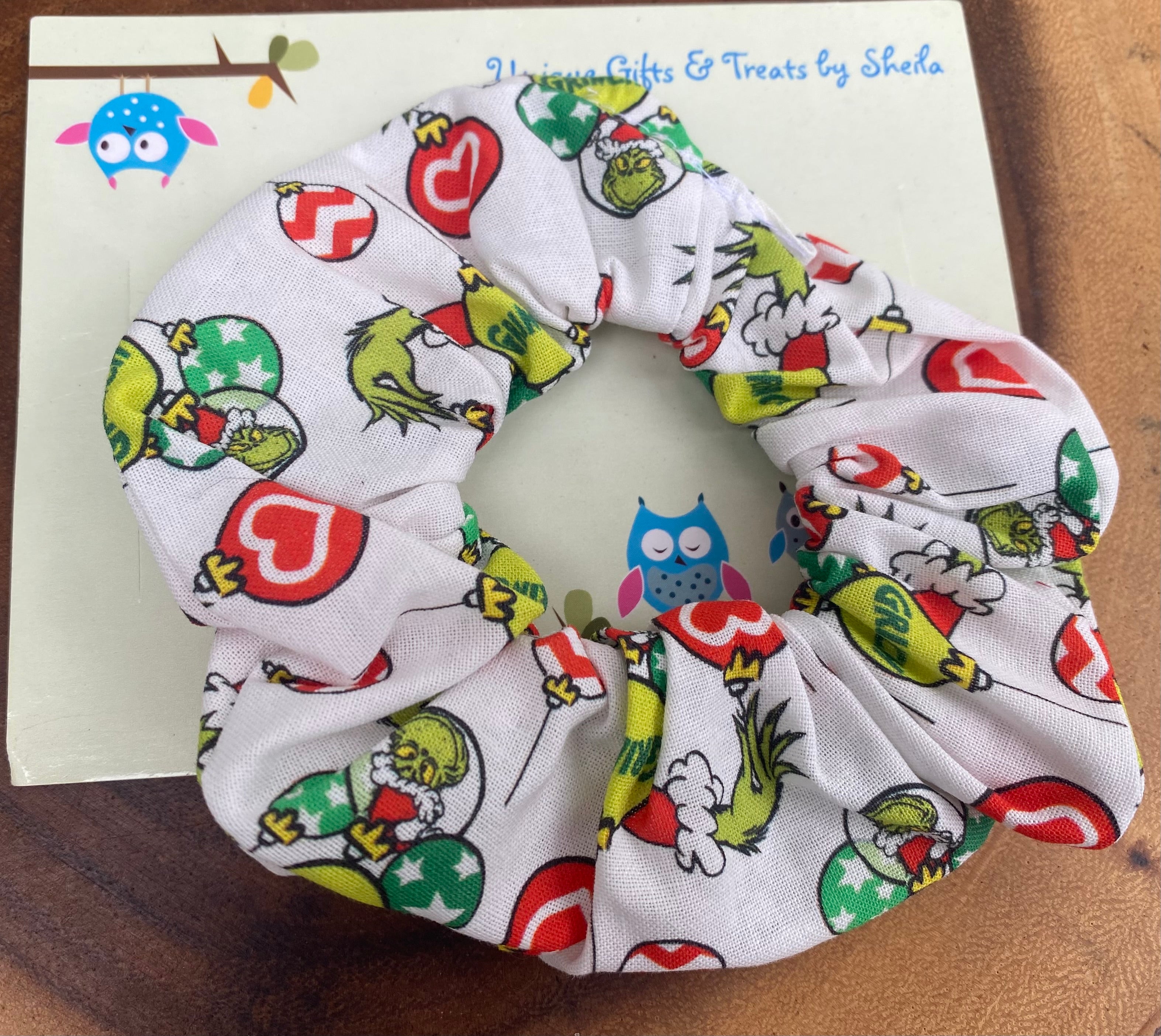 Green Christmas Monster Scrunchie