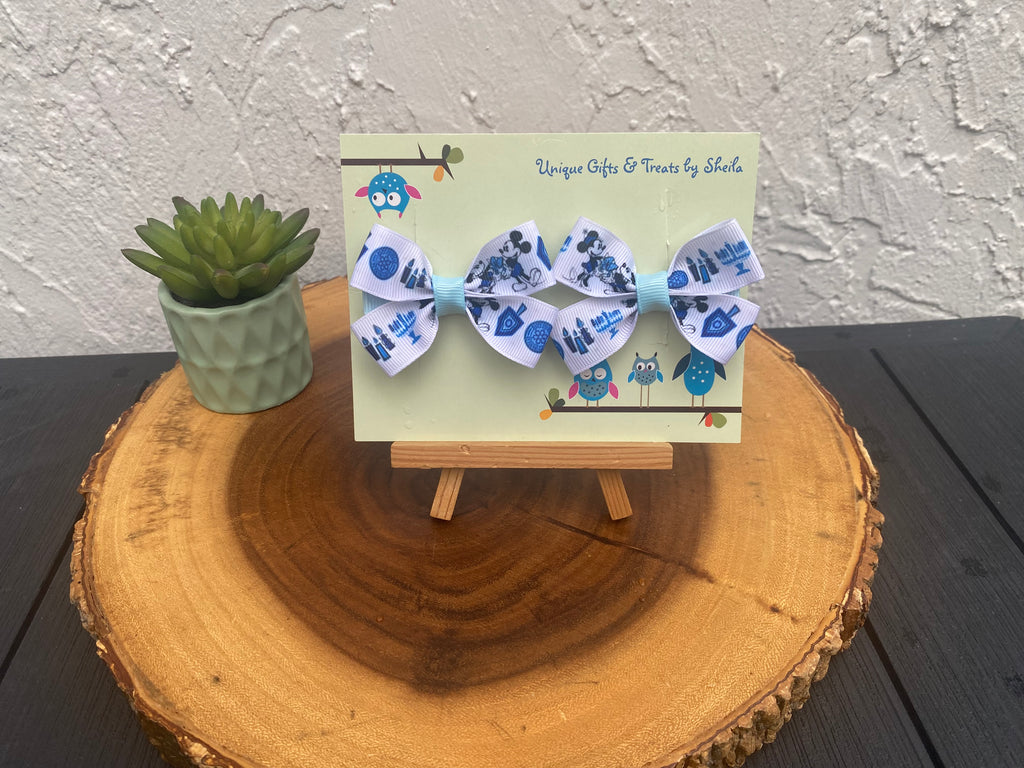 Disney Hanukkah Hairbows; Chanukah Hairbows