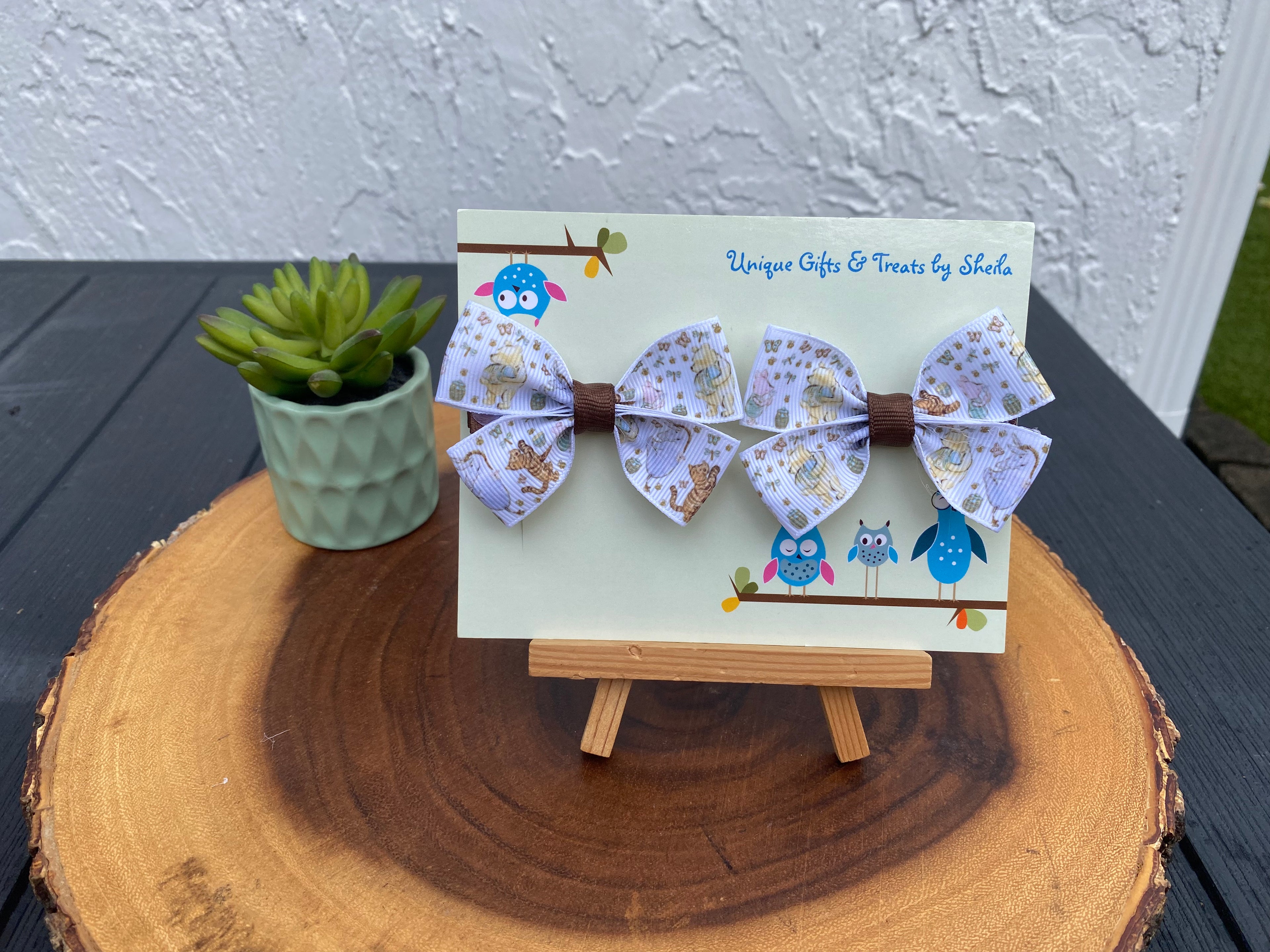 Winnie the Pooh, Tigger, Eeyore, and Piglet Hairbows