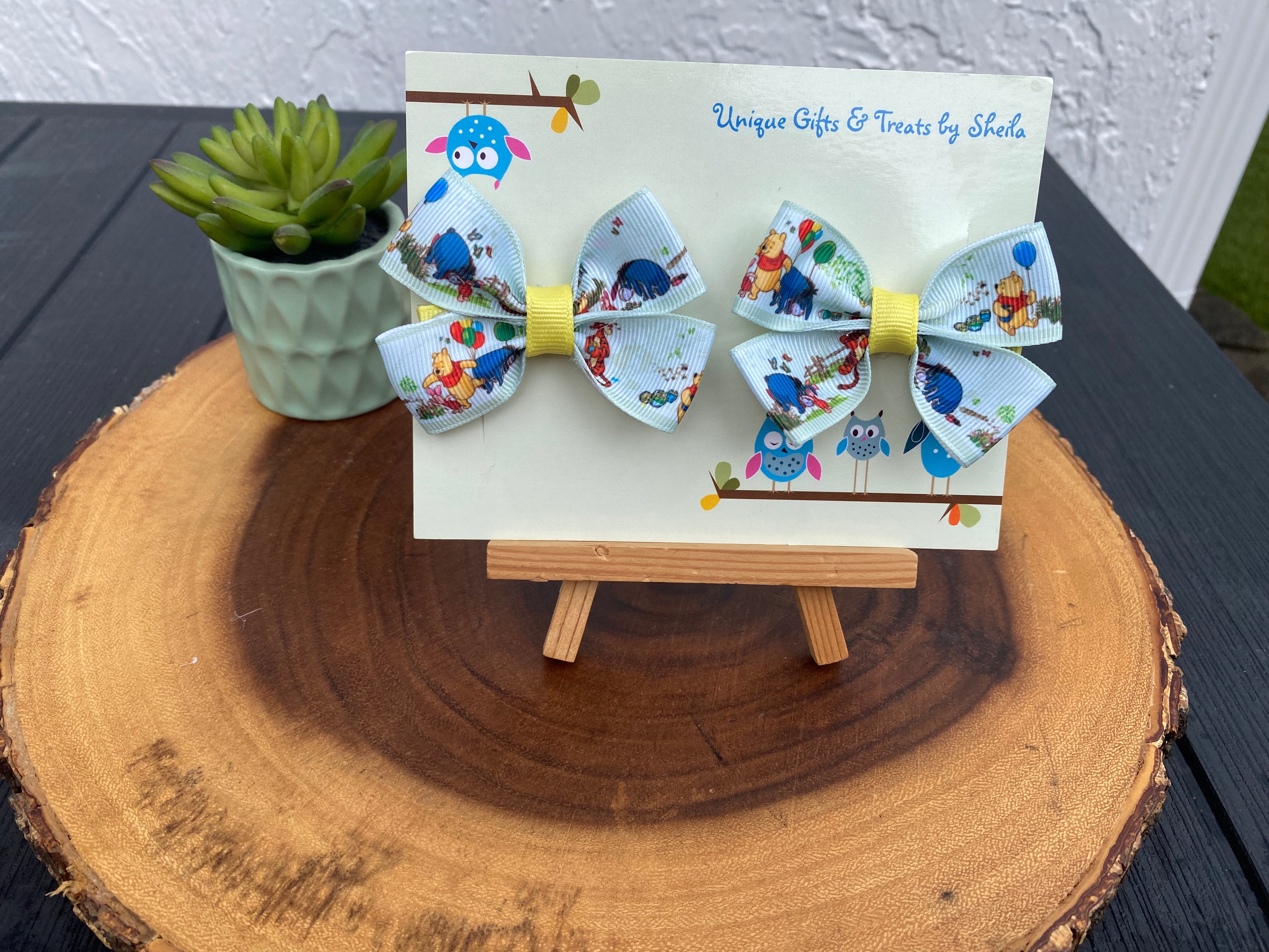 Winnie the Pooh Hair Bows