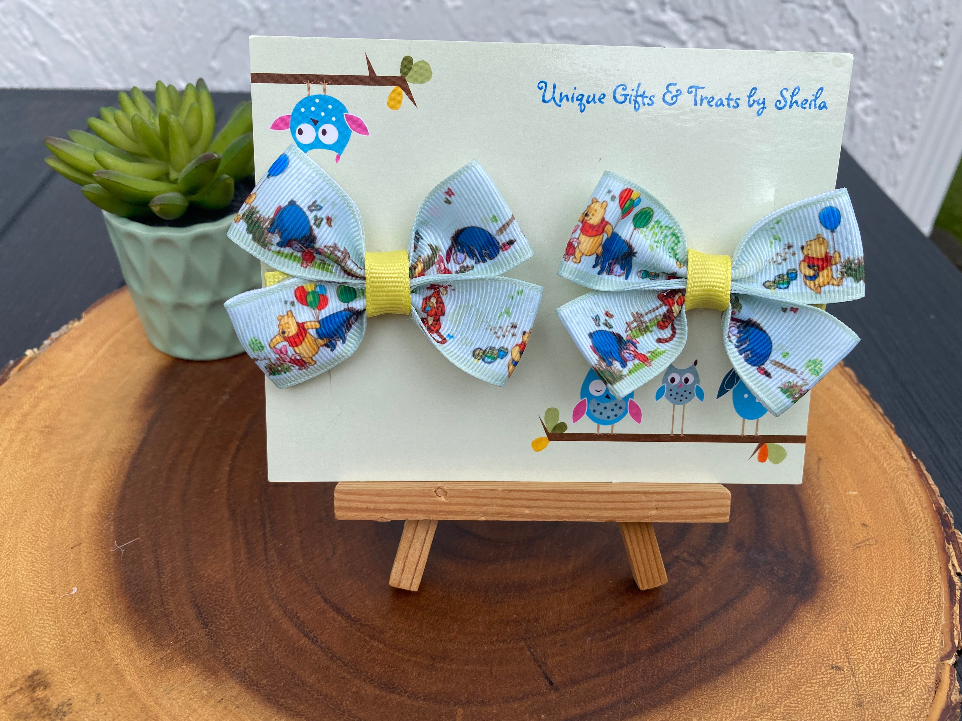 Winnie the Pooh Hair Bows