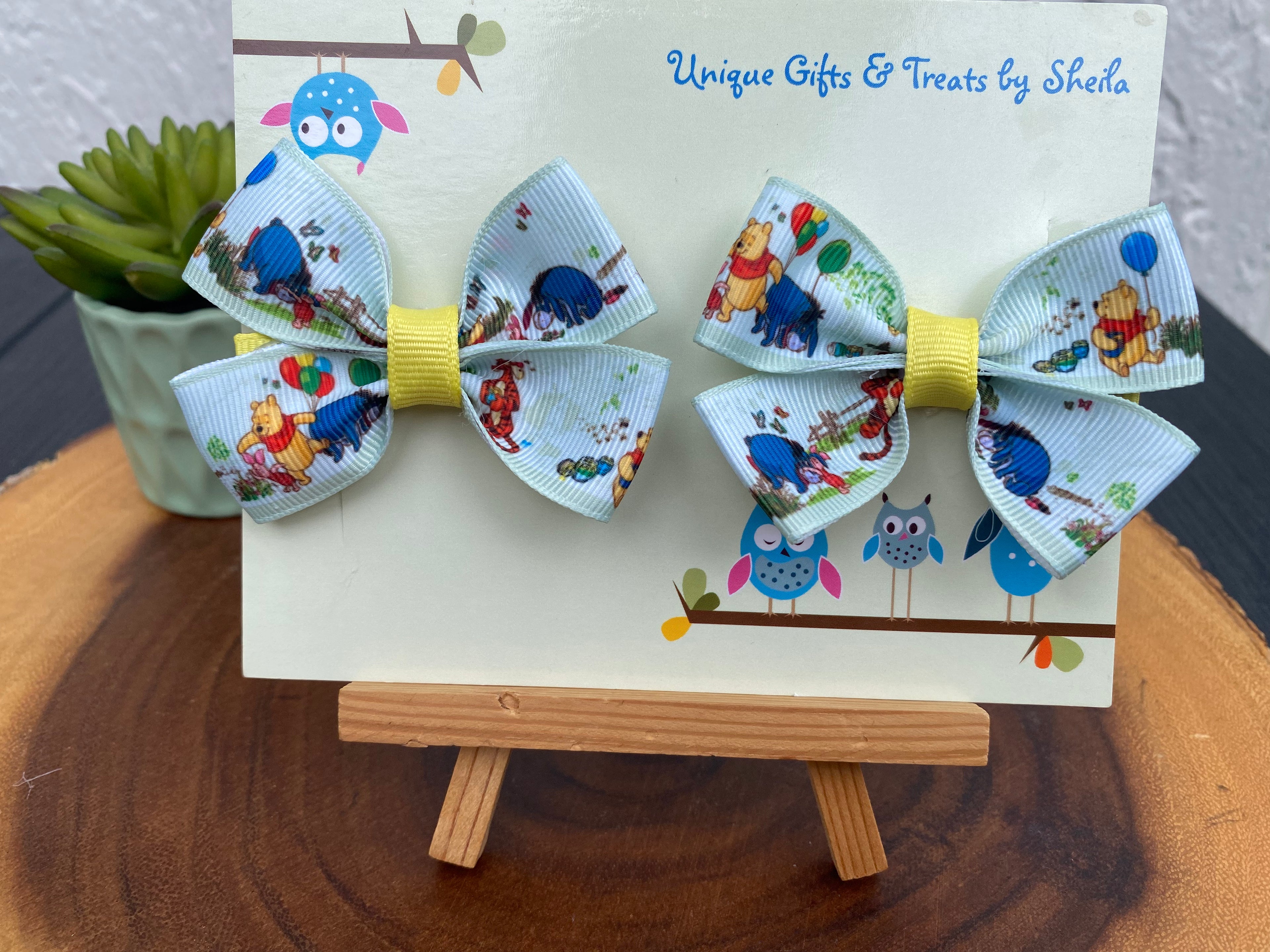 Winnie the Pooh Hair Bows