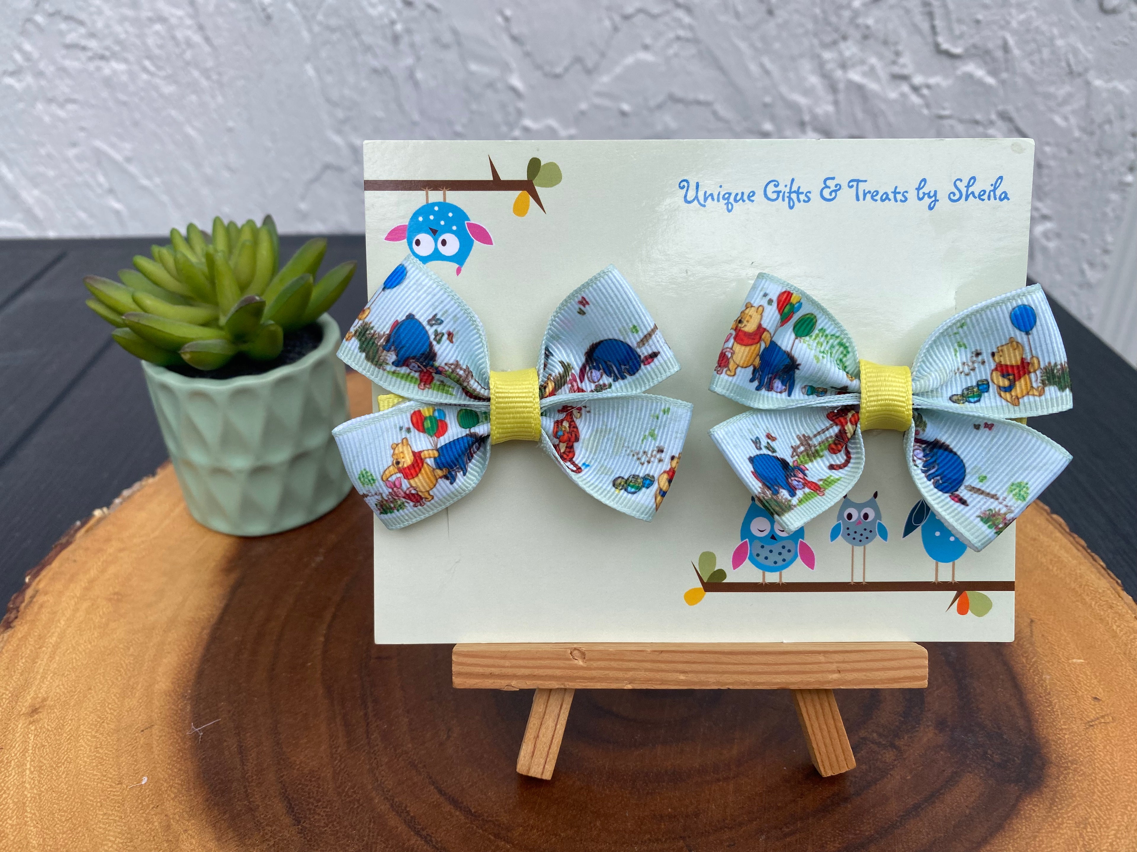 Winnie the Pooh Hair Bows