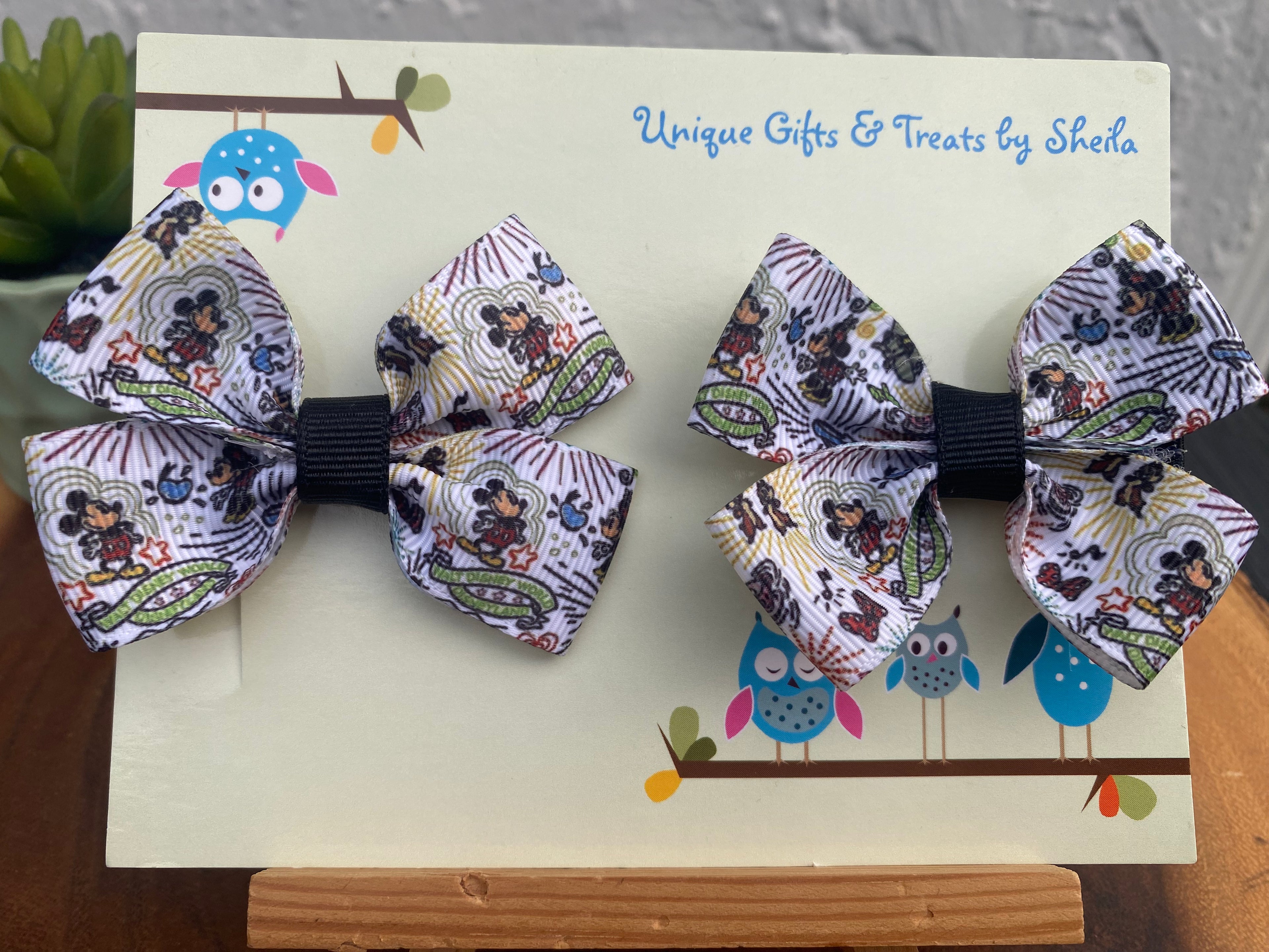 Disney Dooney Inspired Mickey and Minnie Hair Bows