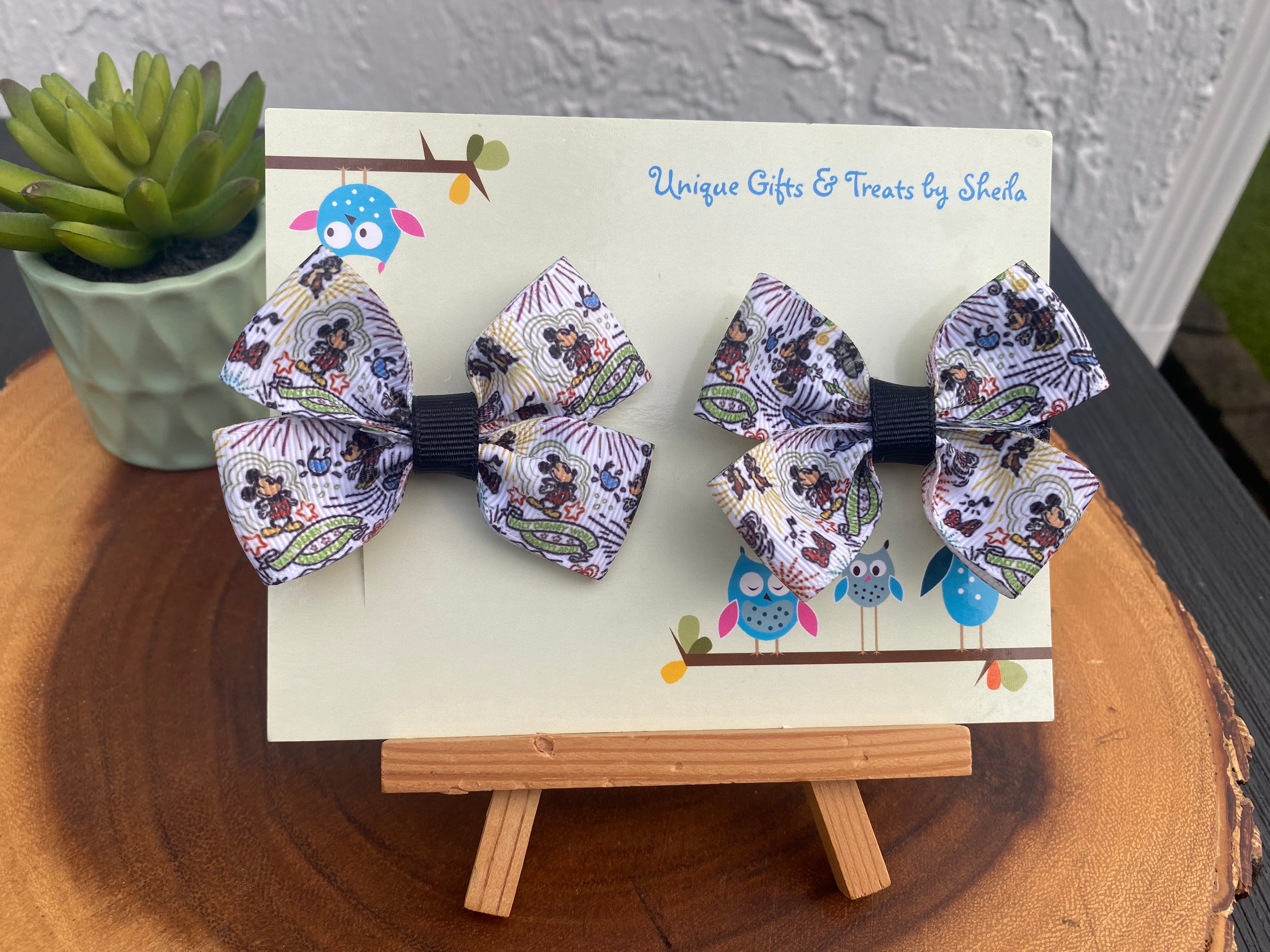 Disney Dooney Inspired Mickey and Minnie Hair Bows