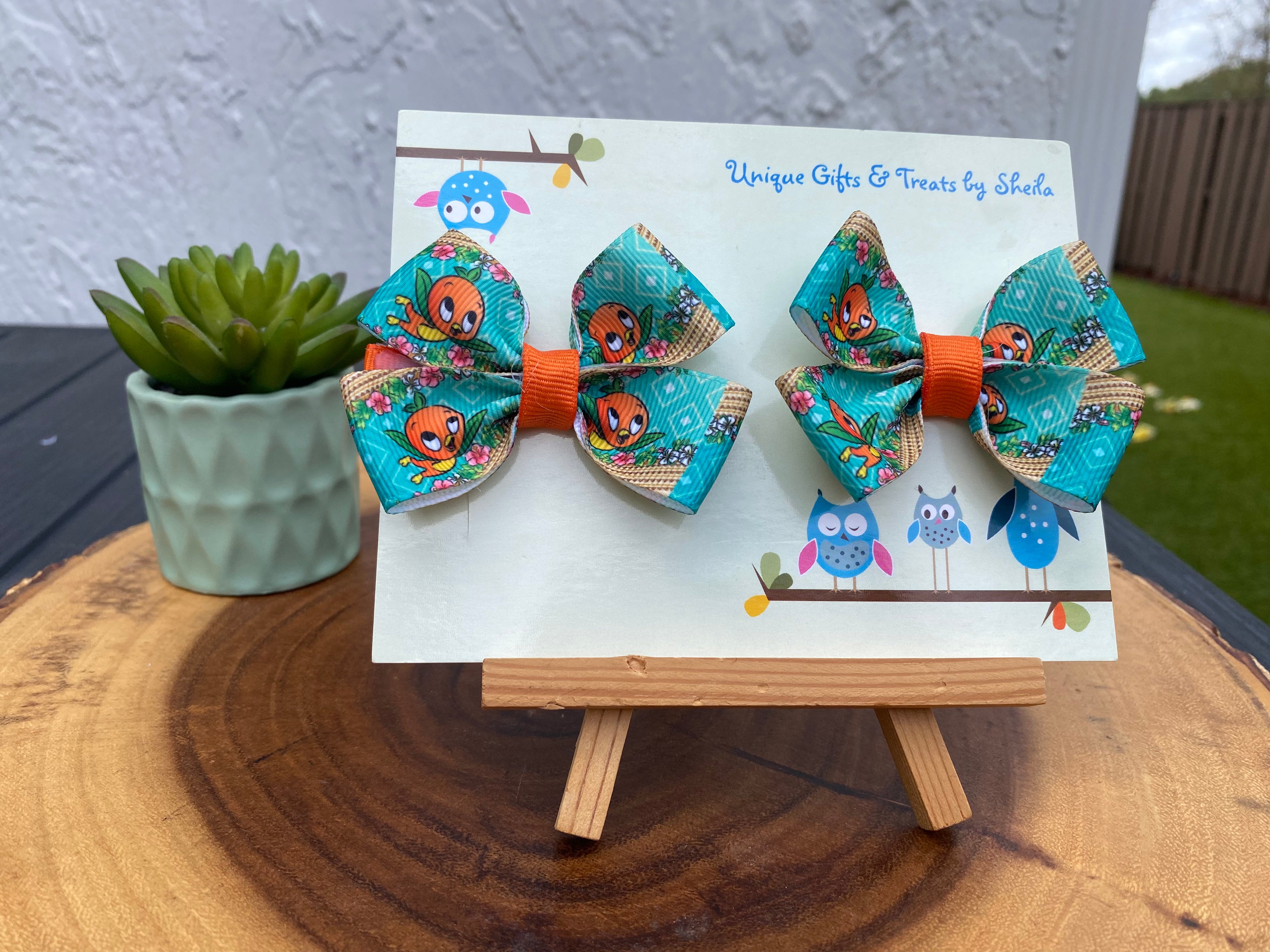 Orange Bird Hairbows