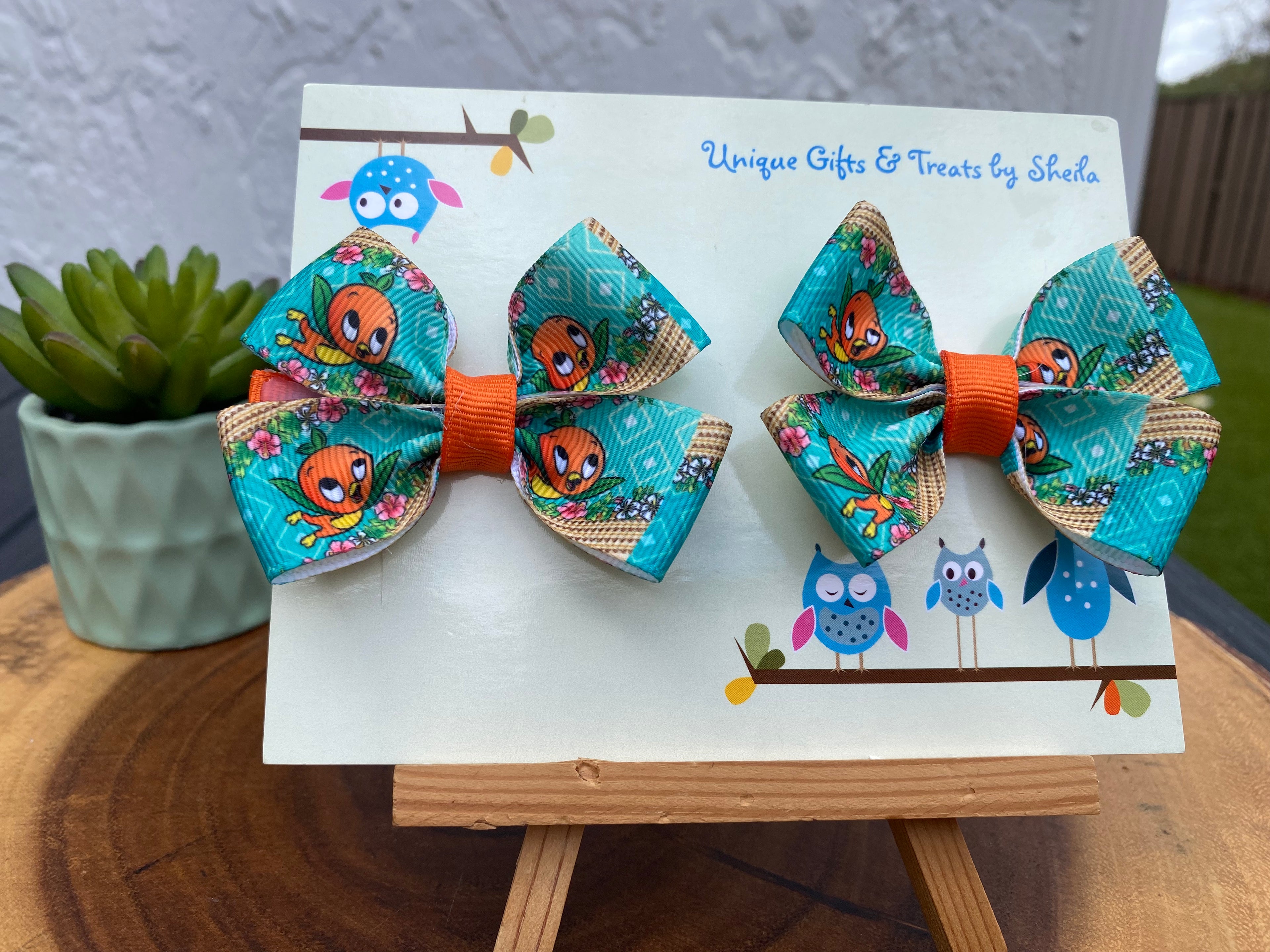 Orange Bird Hairbows