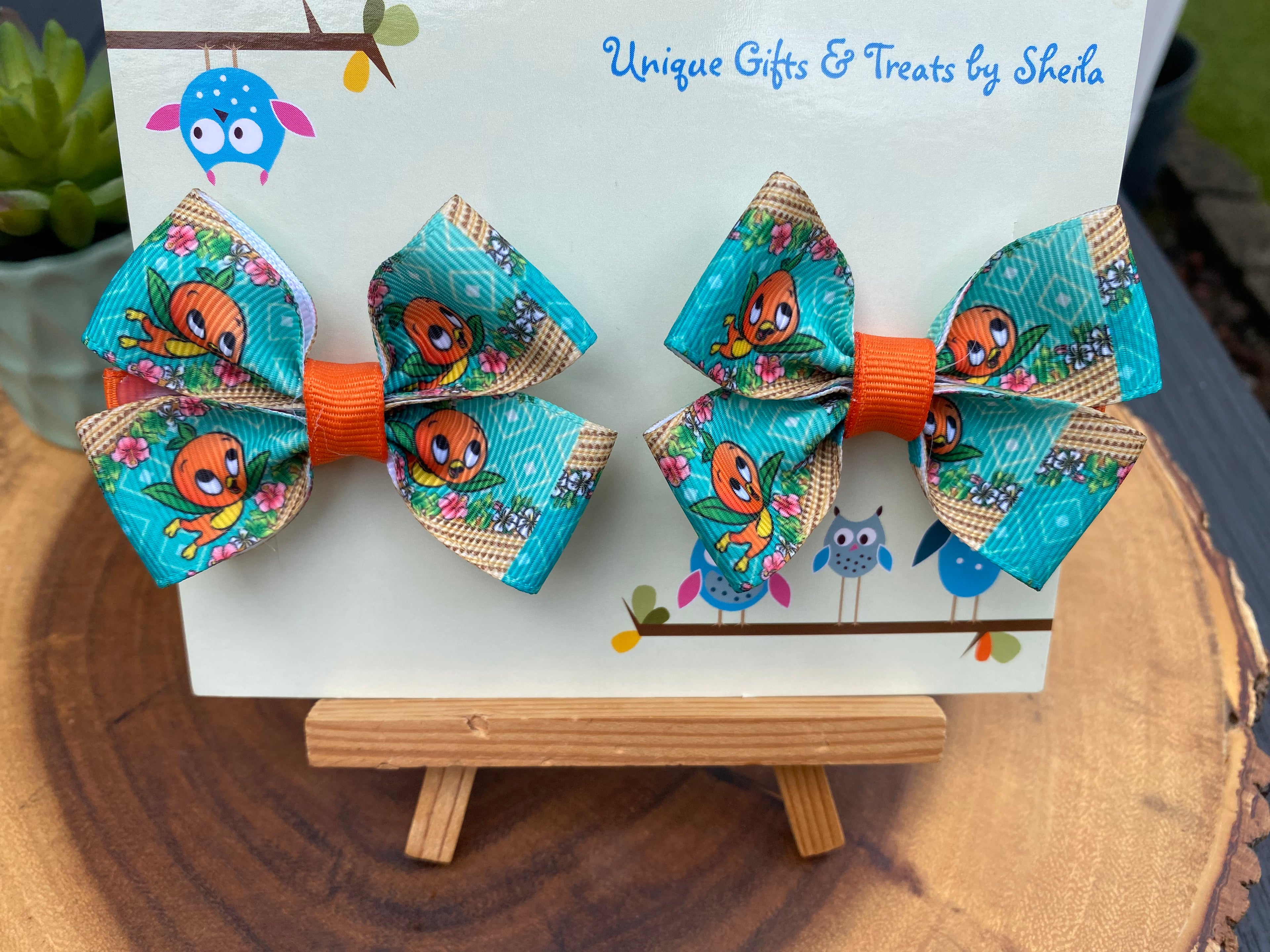 Orange Bird Hairbows