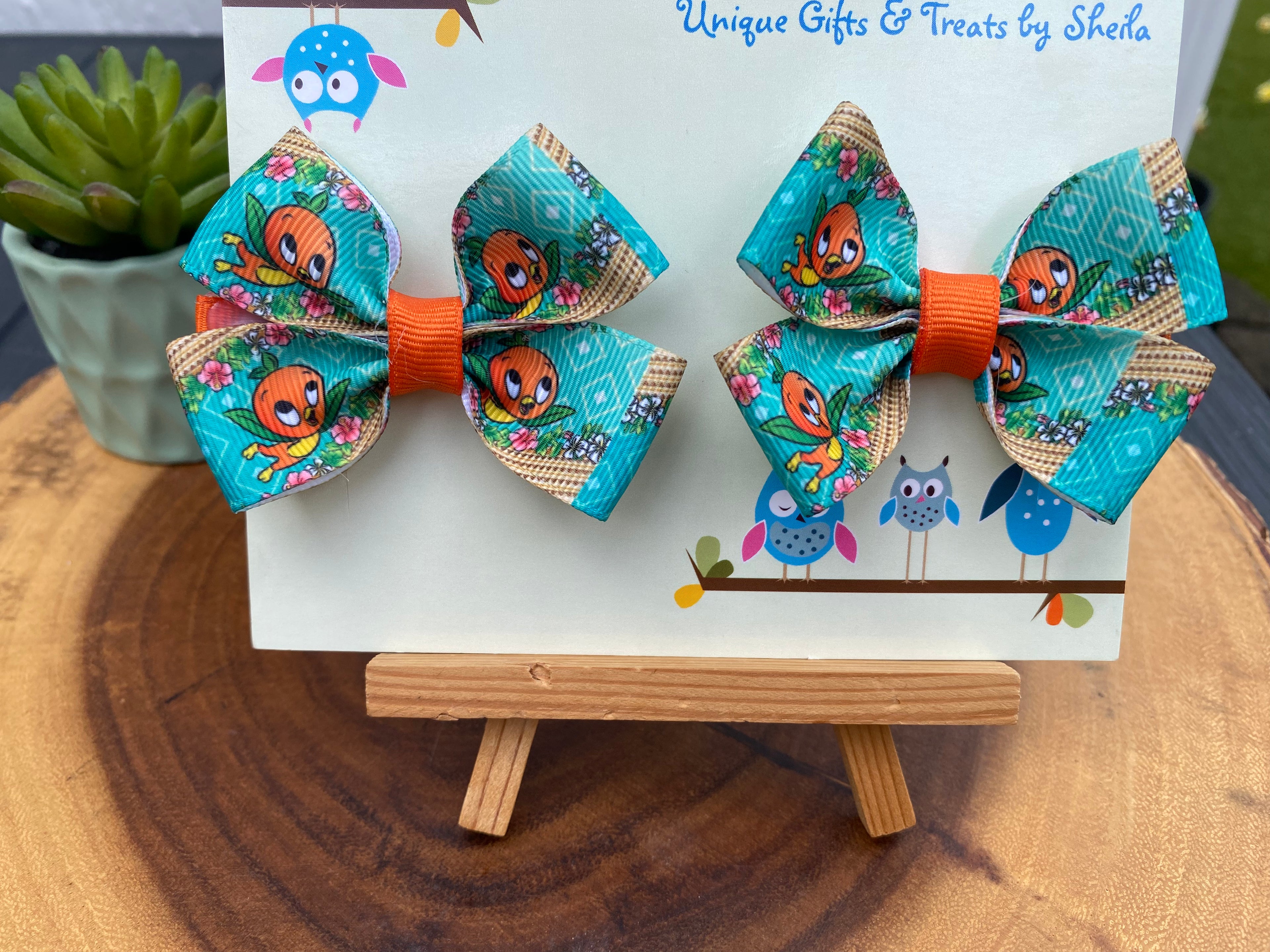 Orange Bird Hairbows