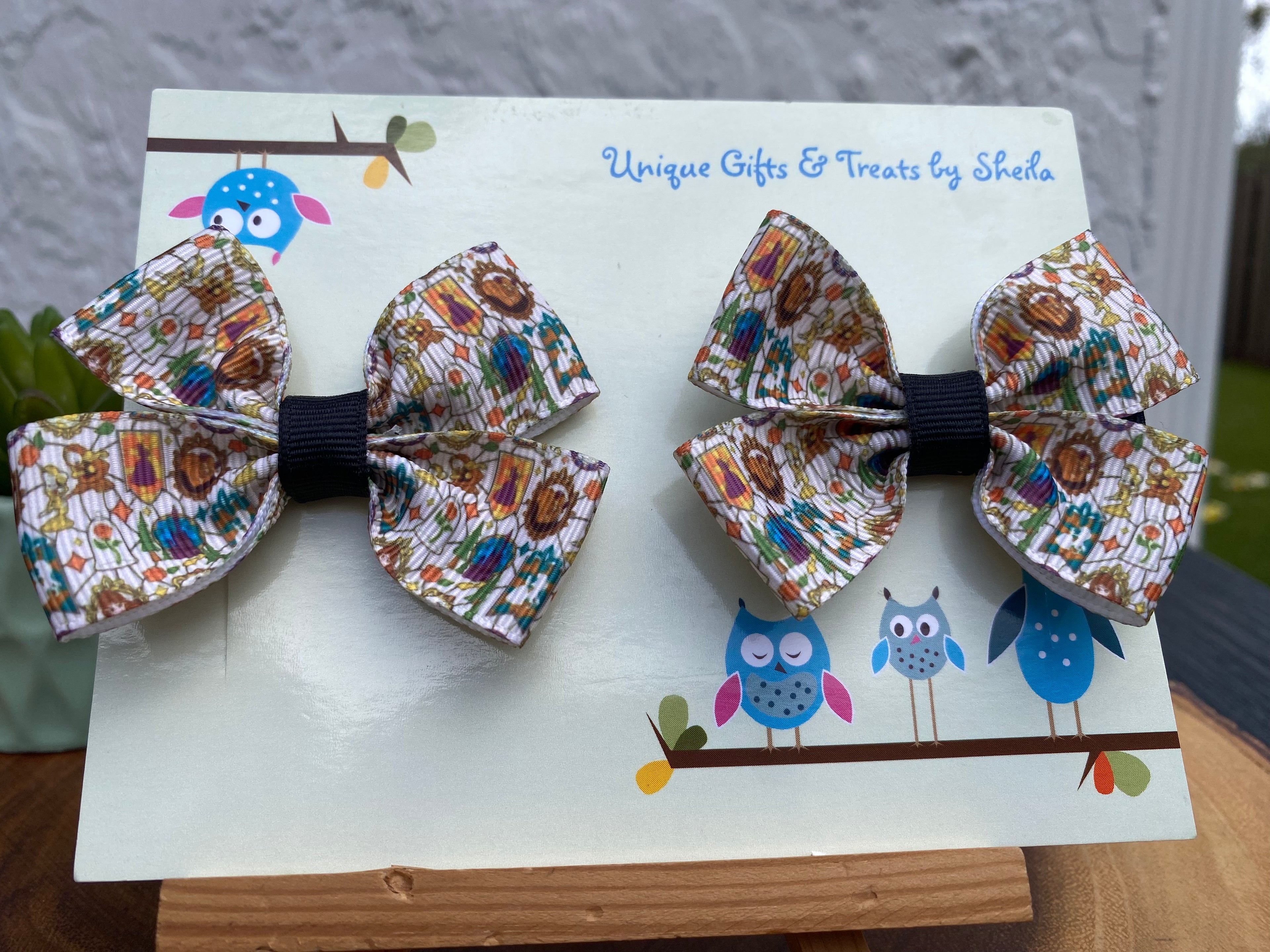 Beauty and the Beast; Belle Stained Glass Hairbows