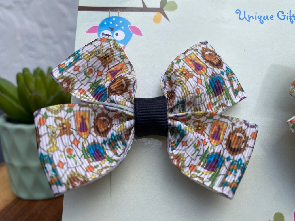 Beauty and the Beast; Belle Stained Glass Hairbows
