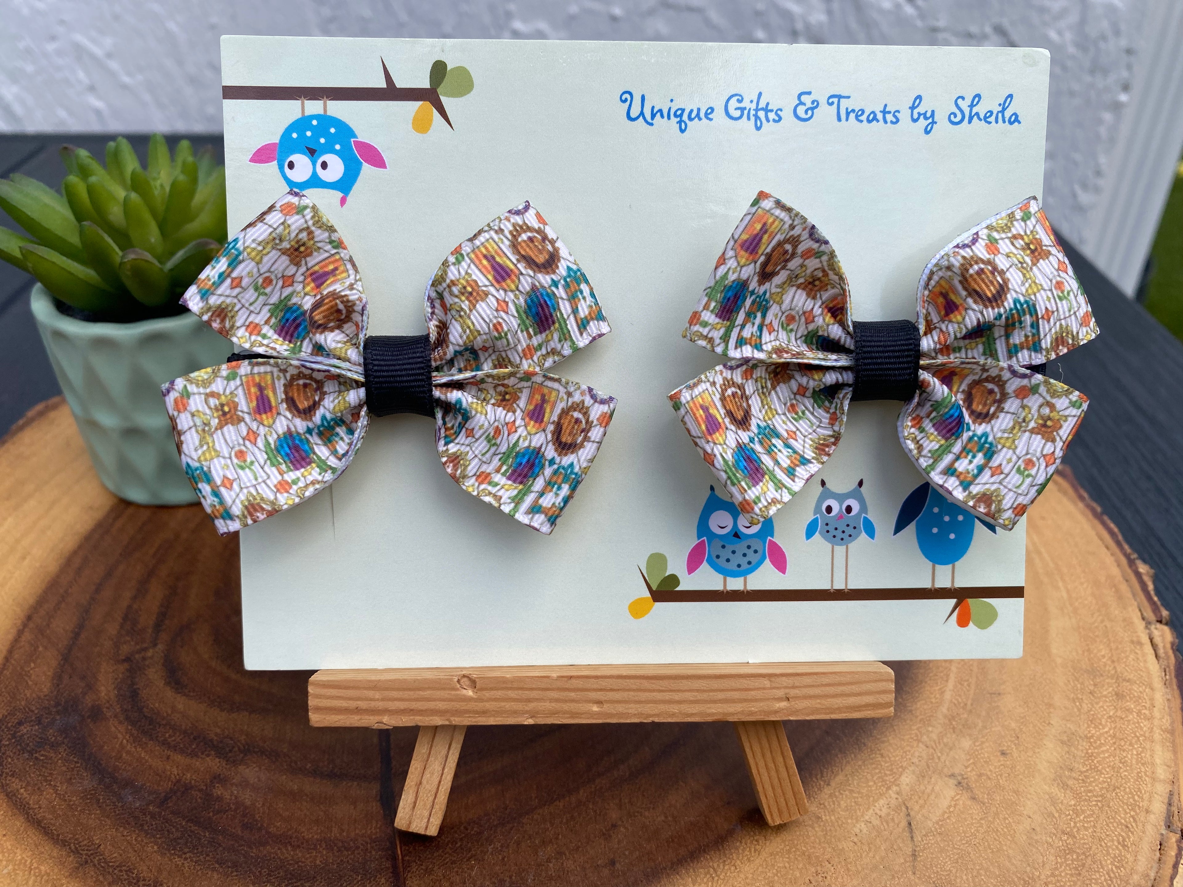 Beauty and the Beast; Belle Stained Glass Hairbows